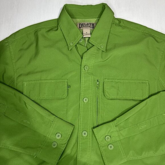Duluth Other - Duluth Trading Shirt CoolPlus Men Medium Fishing Hiking Vented L/S Ripstop Green